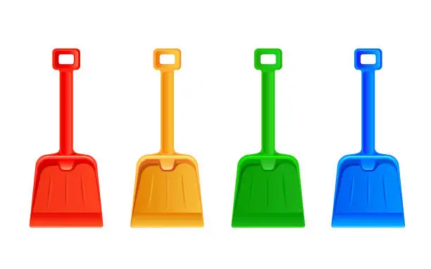 Vector illustration of Set of shovel