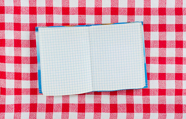 istock Pure notebook for recording menu on red -white checkered 513299606