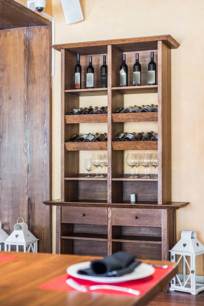 istock Wine in interior of modern restaurant 513300814