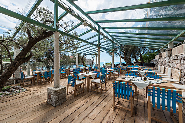 istock Interior of a summer terrace of restaurant 513301268