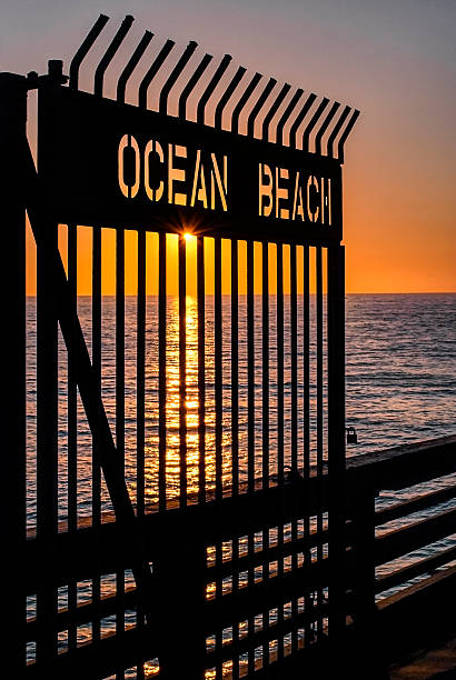 istock Ocean Beach Pier Entry Silhouetted by San Diego Sunset 513304798