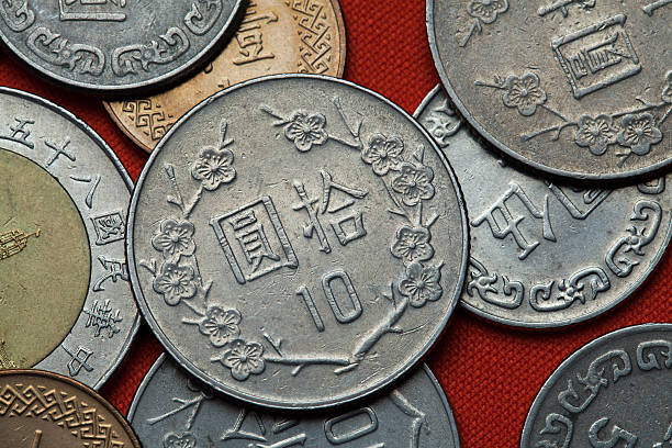 Coins of Taiwan Coins of Taiwan. Taiwan 10 dollars coin twd stock pictures, royalty-free photos & images