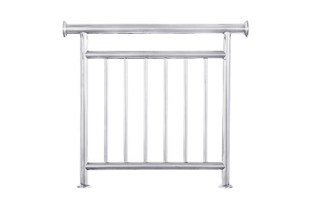 istock Stainless steel railing isolated. 513305752