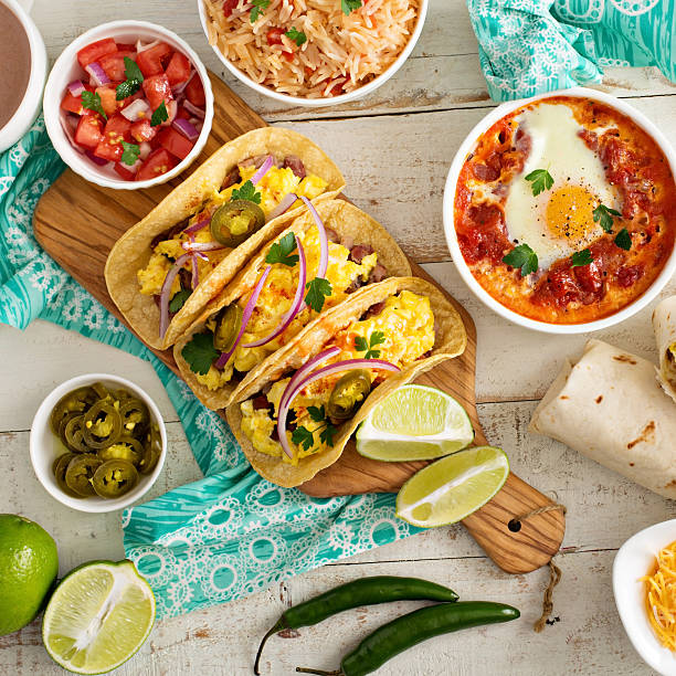 istock Variety of mexican cuisine dishes on a table 513308666