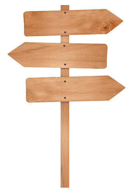 istock Wooden arrow sign post 513309362