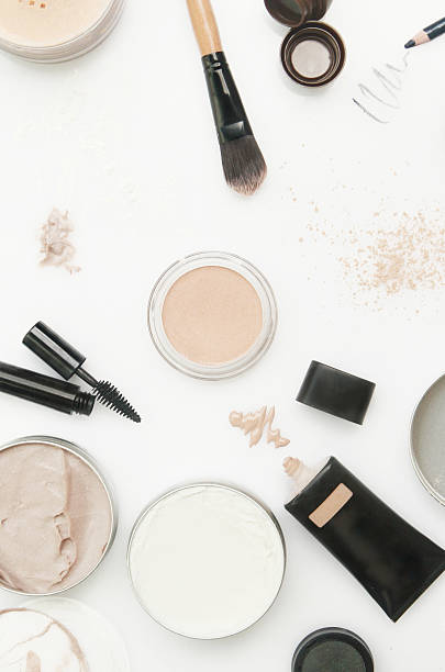 istock Top view of different cosmetics products 513313094