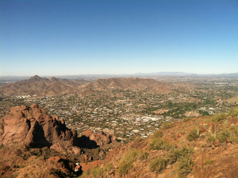 A view of Phoenix area from Camelback Mountain