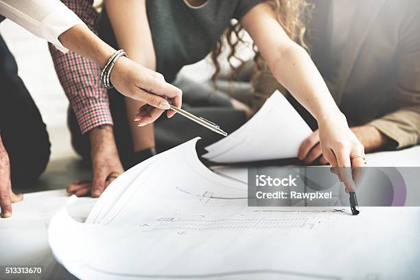 Architect Design Project Meeting Discussion Concept Stock Photo - Download Image Now