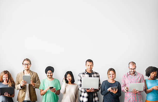 Group of People Connection Digital Device Concept