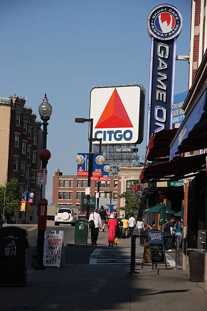 знак citgo бостон - boston red sox стоковые фото и изображения