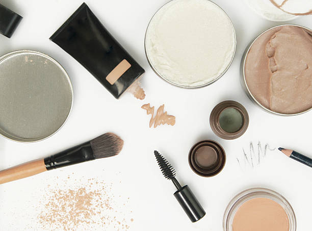 istock Top view of different cosmetics products 513315916