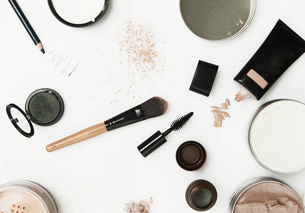 istock Top view of different cosmetics products 513315960