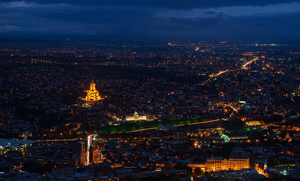 istock Tbilisi night top view 513316136