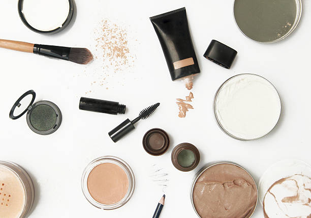 istock Top view of different cosmetics products 513316210