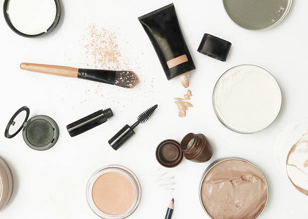istock Top view of different cosmetics products 513316440