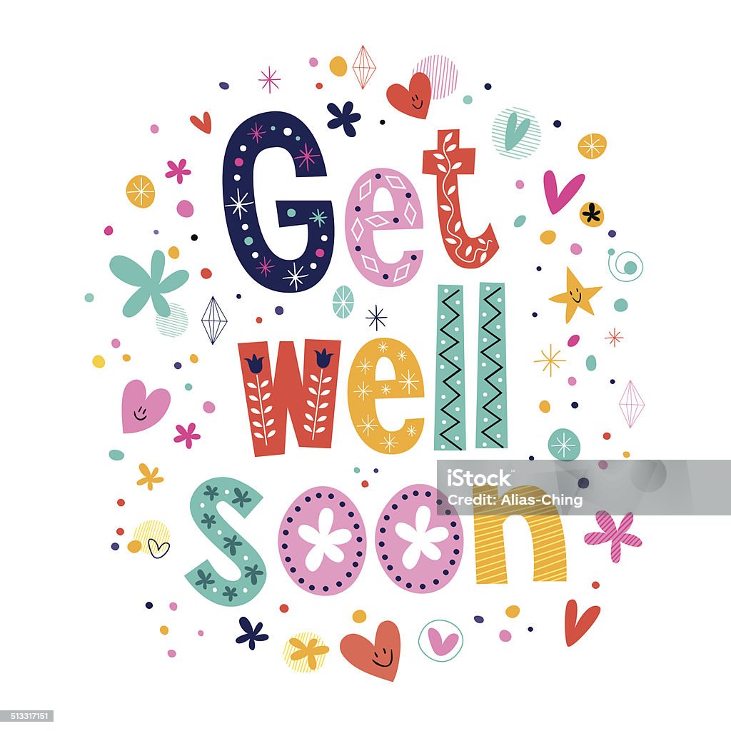 Get Well Soon Greeting Card Stock Illustration - Download Image ...