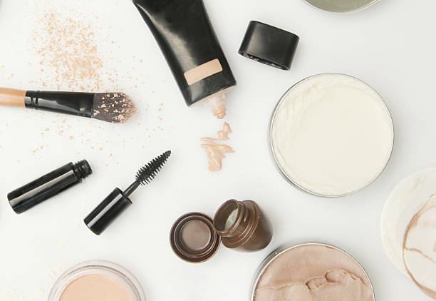 istock Top view of different cosmetics products 513317920