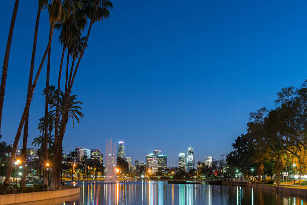 istock Long exposure view of Los Angeles downtown 513318520