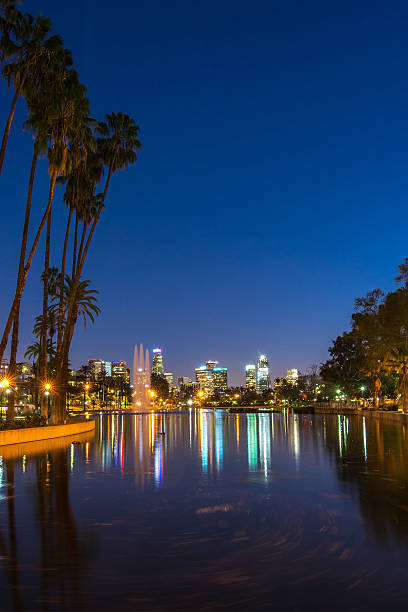 istock Long exposure view of Los Angeles downtown 513318528