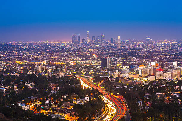 istock Downtown Los Angeles photographed at sunset 513320527