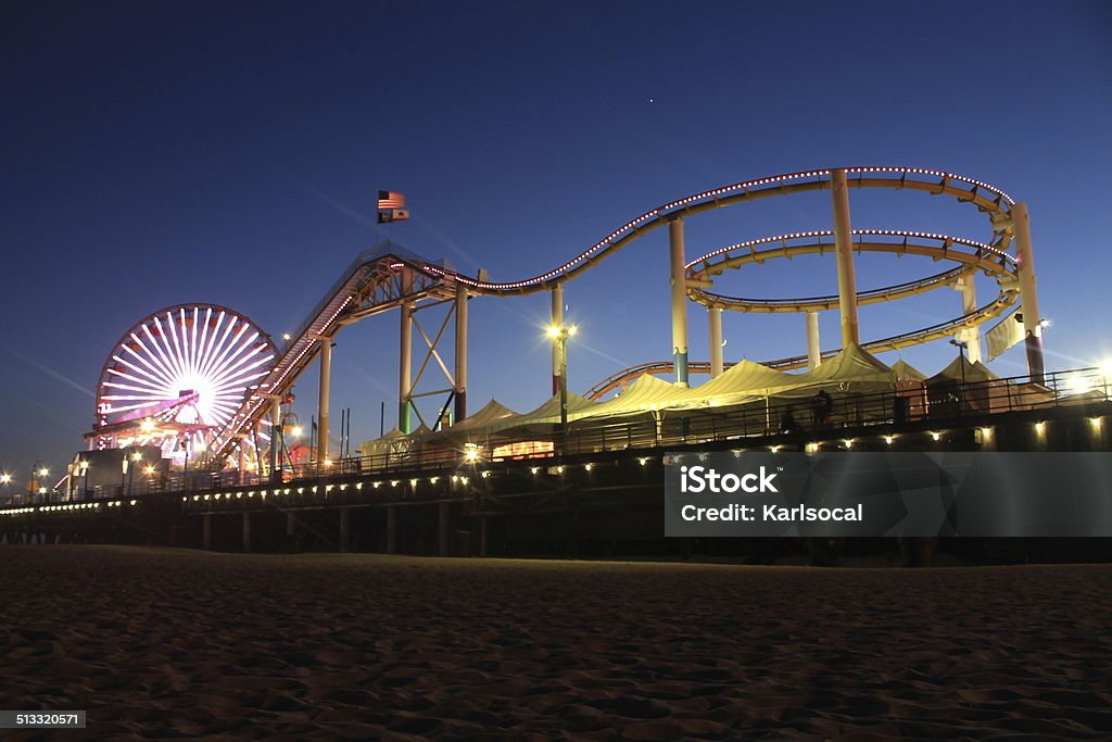 Santa Monica Pier Rollercoaster Stock Photo