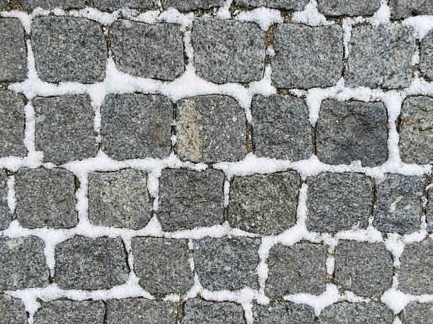 istock Rock stone texture with snow 513321298