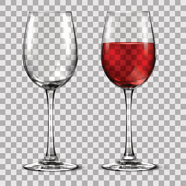 illustrations, cliparts, dessins animés et icônes de verre à vin - white background concepts transparent red