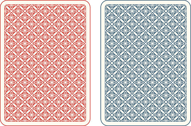 illustrazioni stock, clip art, cartoni animati e icone di tendenza di carte da gioco dietro alfa - cards rear view pattern design