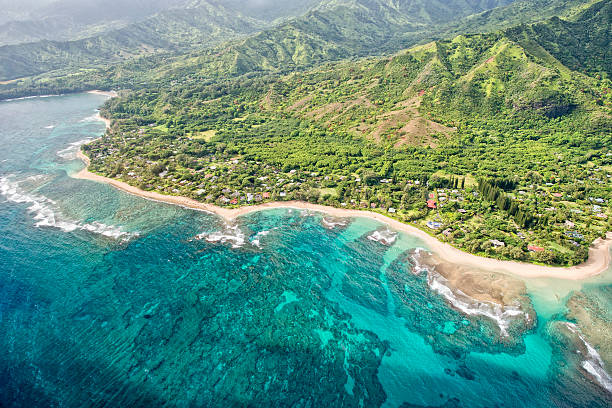 istock kauai napali coast aerial view from helicopter 513355885
