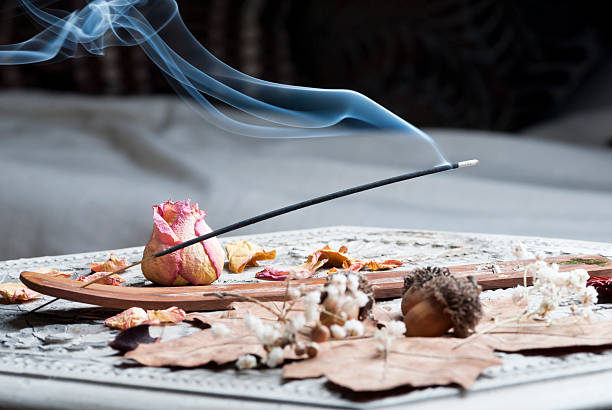 Incense stick Incense stick on wooden table incense photos stock pictures, royalty-free photos & images