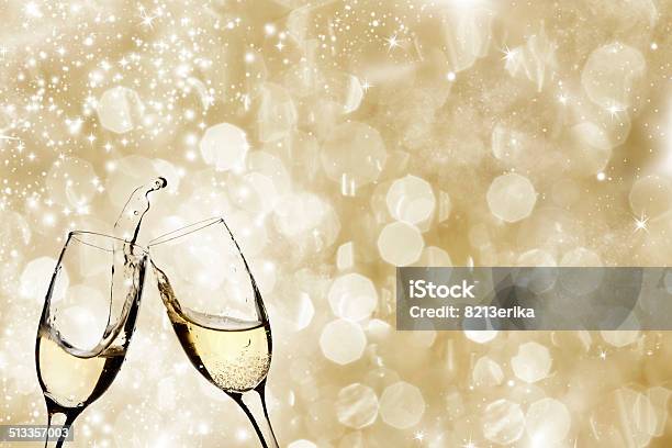 Champagne Glasses Stock Photo - Download Image Now - Champagne, Backgrounds, Celebration