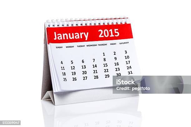 January 2015 Stock Photo - Download Image Now - 2015, Adhesive Note, Black Color