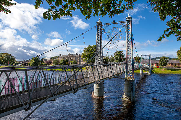 istock Pedestrian suspension bridge 513359957