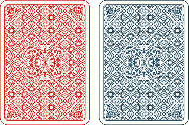 ilustrações de stock, clip art, desenhos animados e ícones de cartas de jogar para beta - cards rear view vector pattern