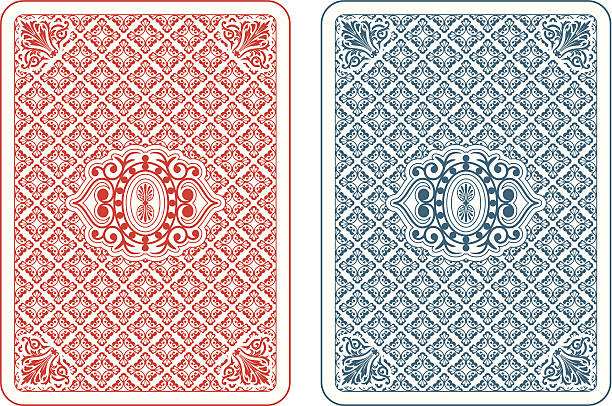 игральные карты спине бета - - cards rear view pattern design stock illustrations