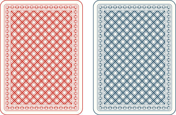 spielkarten rückseite epsilon - cards rear view vector pattern stock-grafiken, -clipart, -cartoons und -symbole