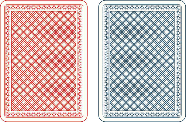 illustrazioni stock, clip art, cartoni animati e icone di tendenza di carte da gioco dietro epsilon - cards rear view pattern design