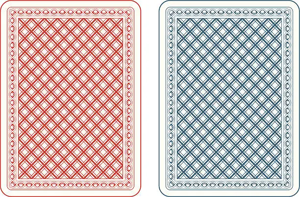 Vector illustration of Playing cards back epsilon
