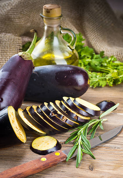 istock Eggplant and olive oil 513360269