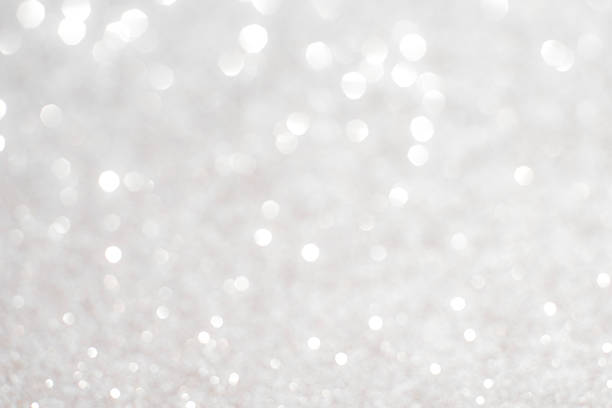 istock Silver glittering christmas lights. Blurred abstract background 513364714