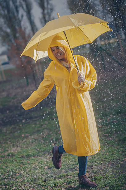 istock Cute girl ready for the rain! 513366988