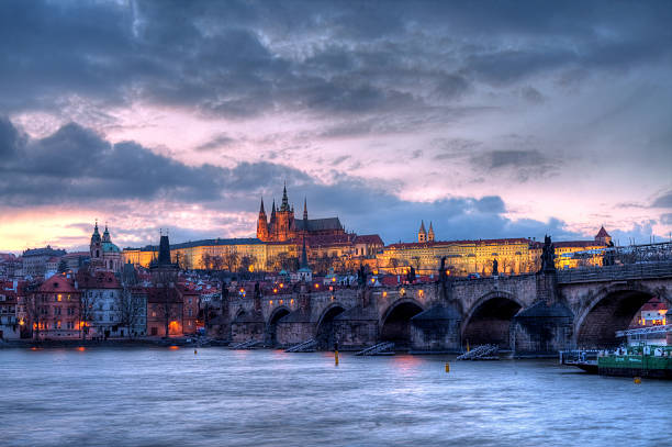 istock Prague castle at night - HDR photo 513367188