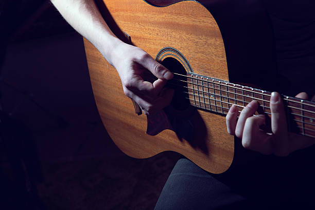 istock Young man playing on acoustic guitar 513367590