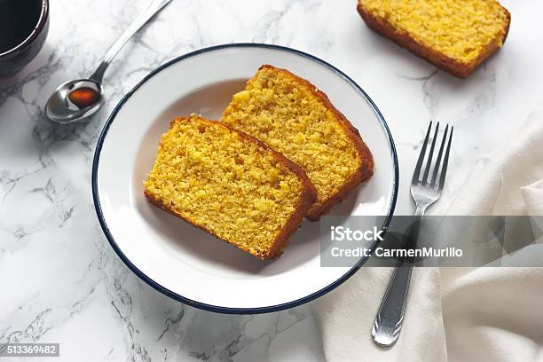 Slices Of Sponge Cake And Caramel Stock Photo - Download Image Now - Backgrounds, Baked, Bread