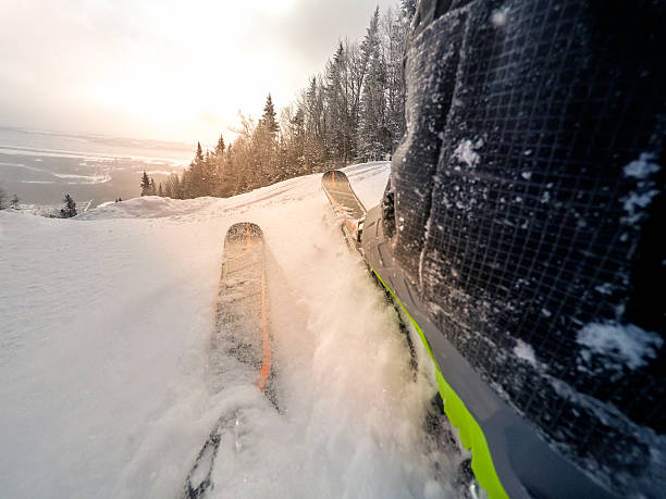 istock POV of a skier going down on fresh snow 513369534