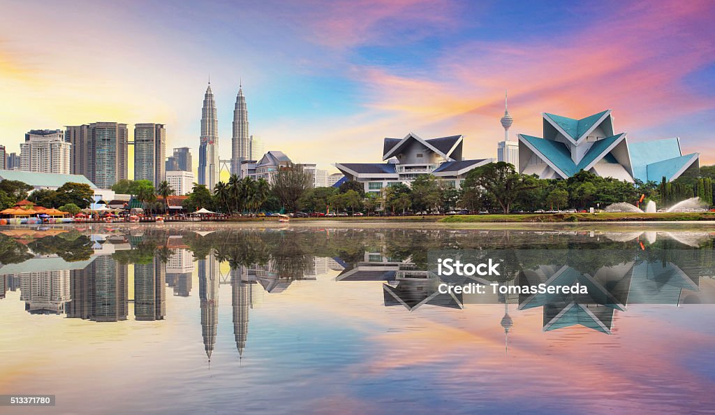Kuala Lumpur, Malaysia skyline at Titiwangsa Park. Malaysia Stock Photo