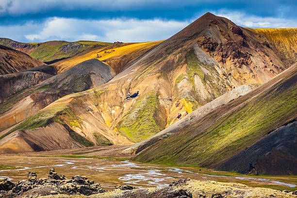 istock Multi-colored mountains from mineral rhyolite 513373920