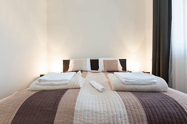 istock Interior of a hotel bedroom 513374156