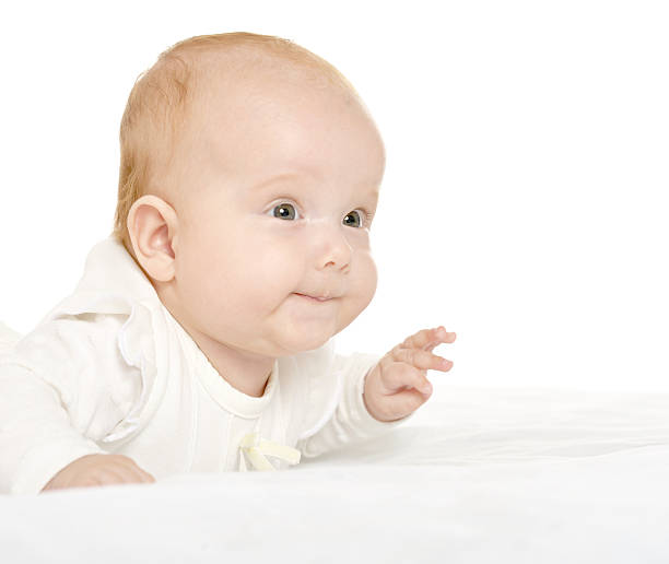 istock Adorable baby girl on blanket 513376708