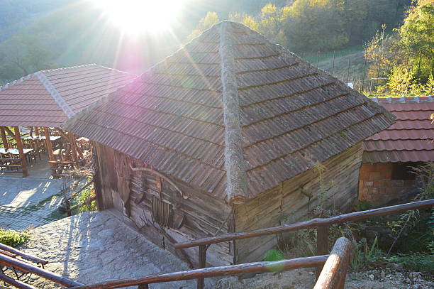 old, wooden house, country, sun